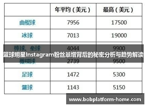 篮球明星Instagram粉丝暴增背后的秘密分析与趋势解读